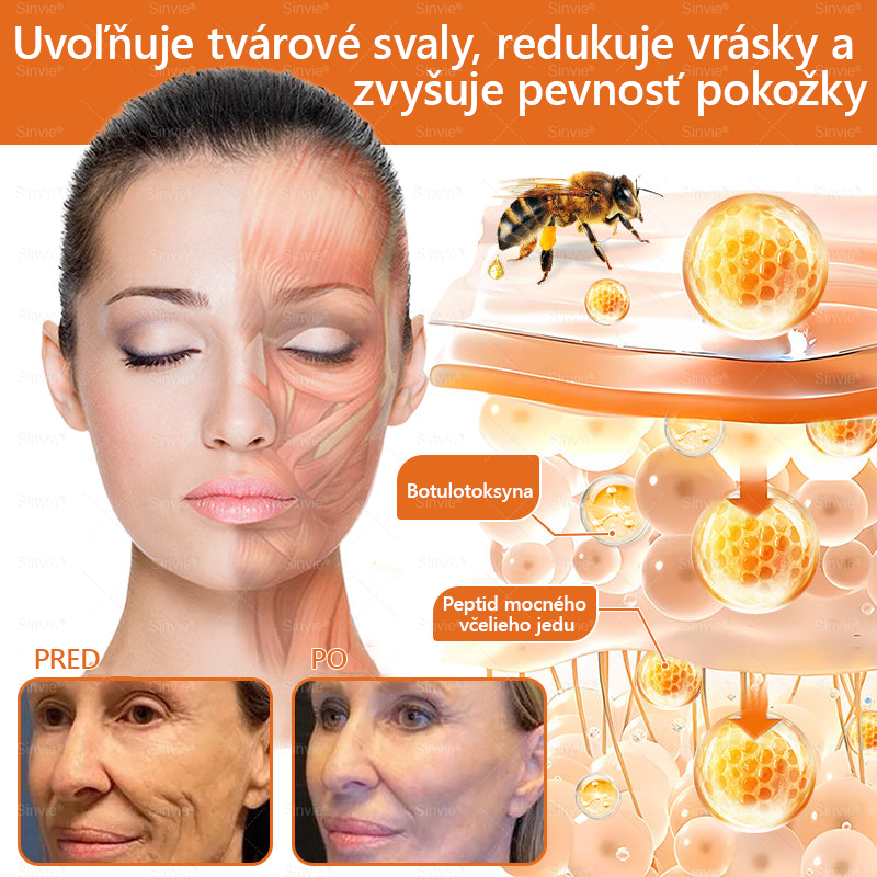 🐝 Sinvie® včelím jedom obnovu pokožky Krém (👨⚕Výroba v súlade s normami GMP)👍✅