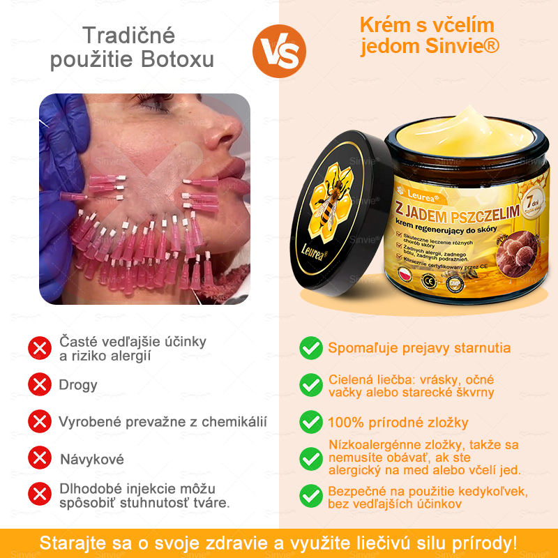 🐝 Sinvie® včelím jedom obnovu pokožky Krém (👨‍⚕‍CE schválené)👍✅